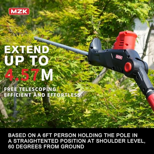 MZK Cordless Pole Hedge Trimmer Attachment
