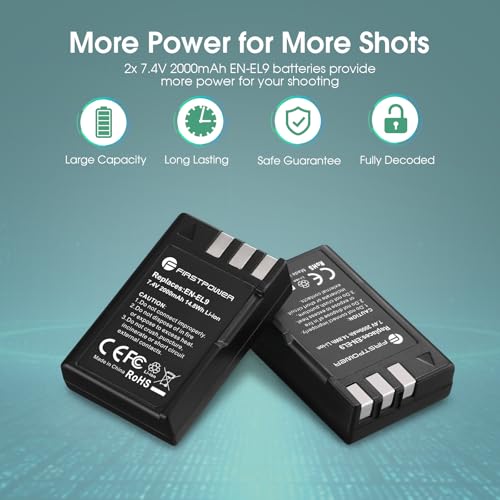 ENEL9a Battery 2 Pack 2000mAh