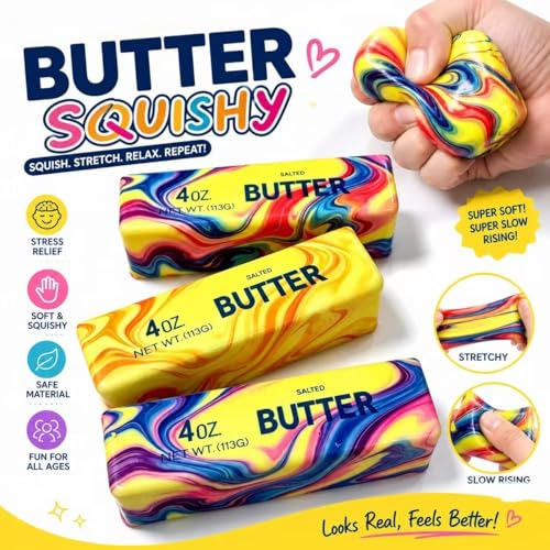 3PCS Butter Squishy Stress Toy