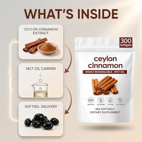 Ceylon Cinnamon Softgels 𝟳𝟮𝟶𝟶𝙢𝙜 With Mct Oil
