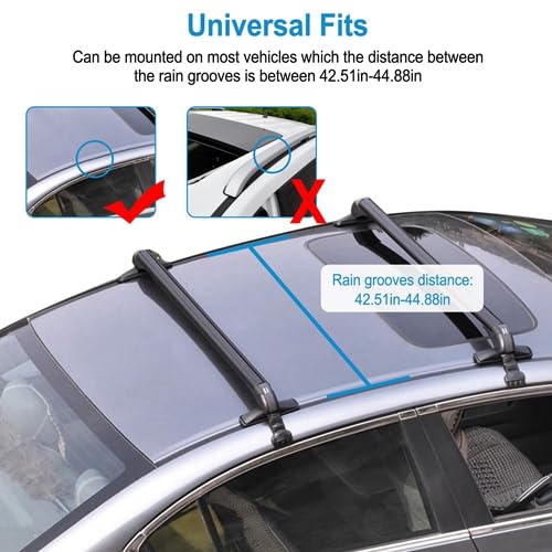 2Pcs Universal Roof Rack Cross Bar